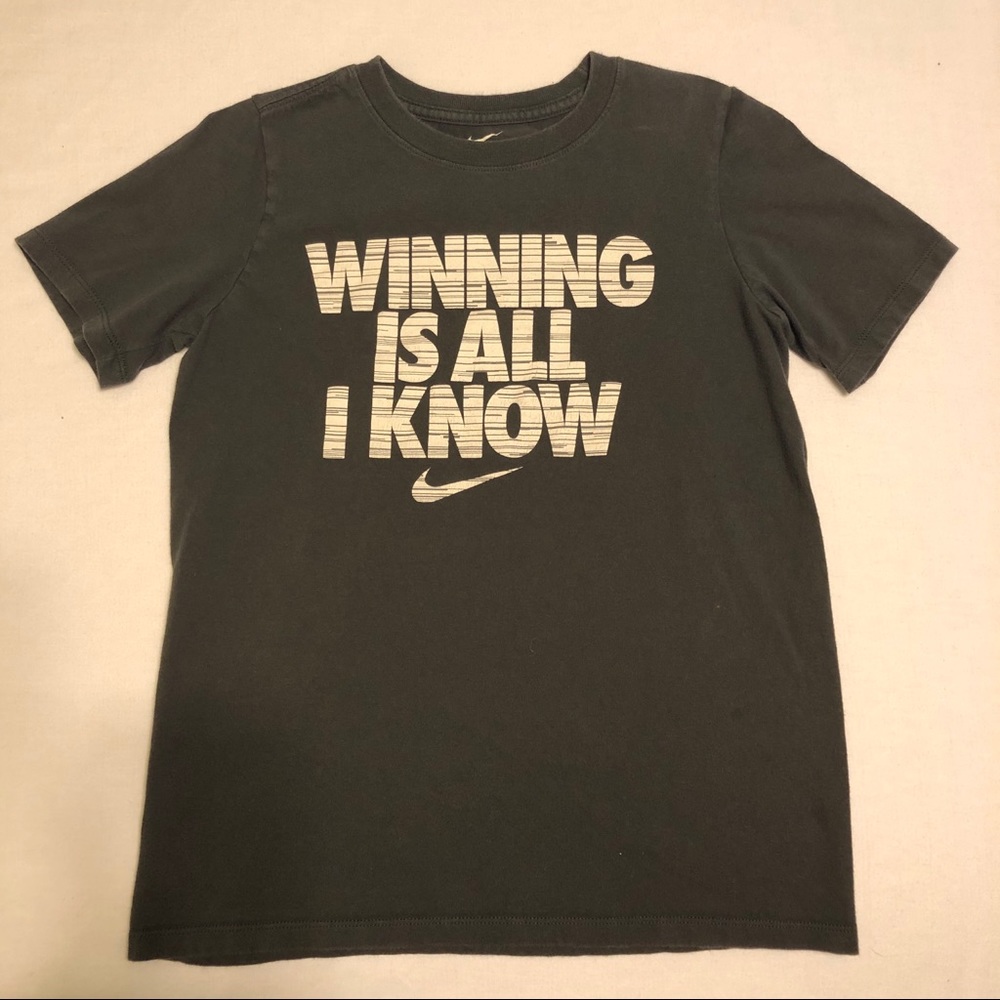 Boys Nike Winning Is All I Know Graphic T Shirt